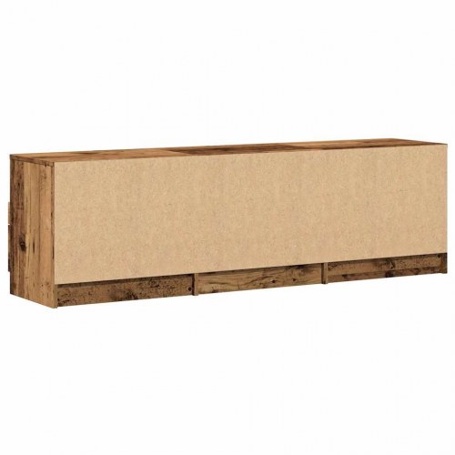 Tv-bord 150 × 33,5 × 45 cm i konstrueret træ - gammelt trælook