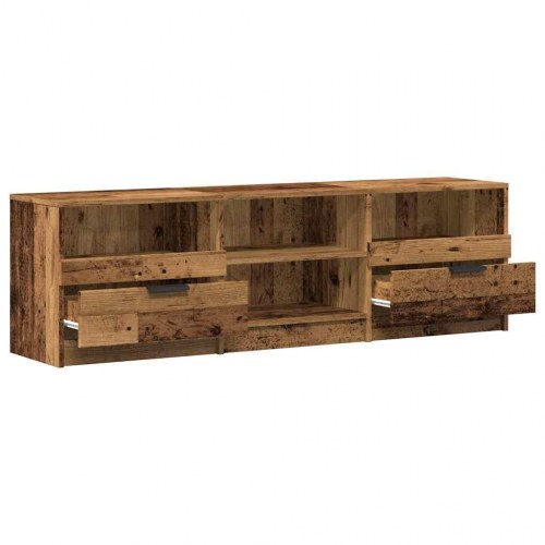 Tv-bord 150 × 33,5 × 45 cm i konstrueret træ - gammelt trælook