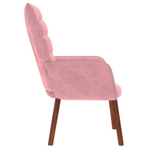 Lænestol fløjl pink