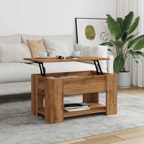 Sofabord 79x49x41 cm konstrueret træ kunsteg