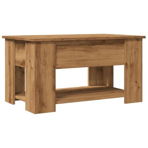 Sofabord 79x49x41 cm konstrueret træ kunsteg