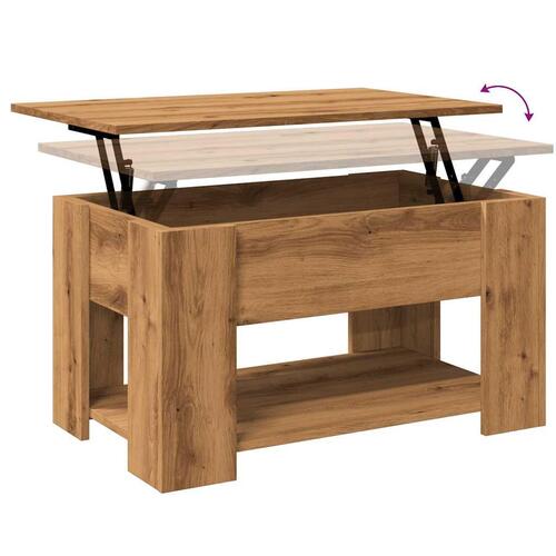 Sofabord 79x49x41 cm konstrueret træ kunsteg