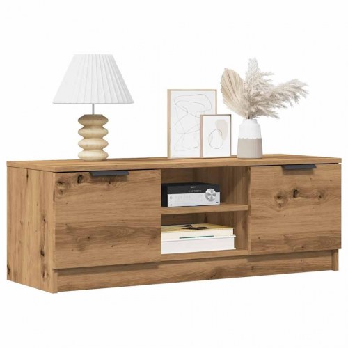 Tv-bord 102×35×36,5 cm i konstrueret træ - kunsteg