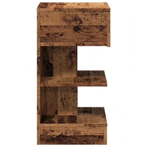 Sengeborde 2 stk. - 40×35×65 cm i konstrueret træ, gammelt trælook