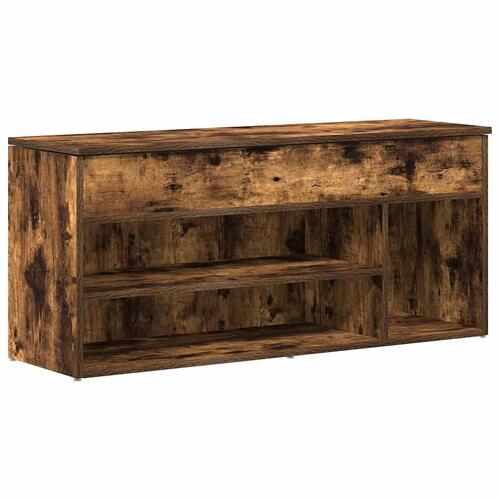 Skobænk 102x30,5x45 cm konstrueret træ røget egetræsfarve