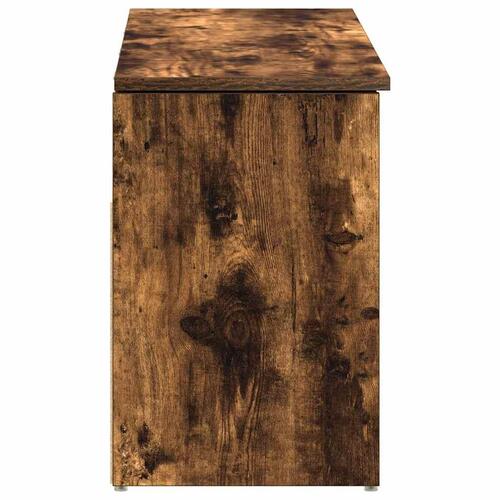 Skobænk 102x30,5x45 cm konstrueret træ røget egetræsfarve