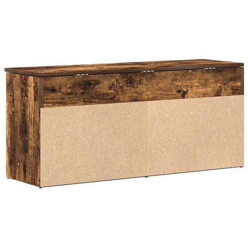 Skobænk 102x30,5x45 cm konstrueret træ røget egetræsfarve
