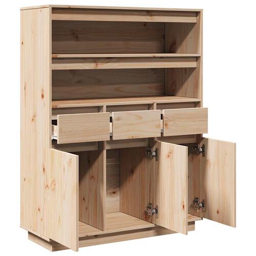 Højskab 89x34x116,5 cm massivt fyrretræ
