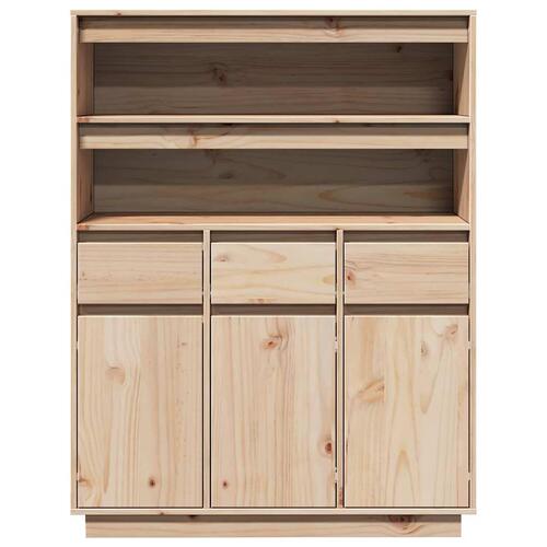 Højskab 89x34x116,5 cm massivt fyrretræ
