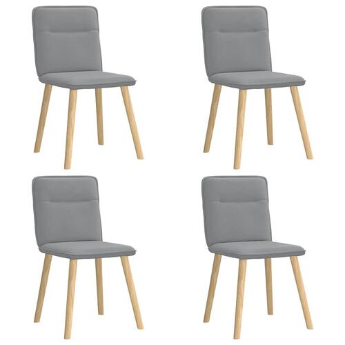 Spisebordsstole 4 stk. stof lysegrå