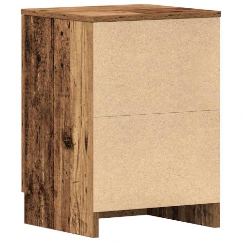 Sengeskab med 3 skuffer 38×35×55 cm - antikt trælook