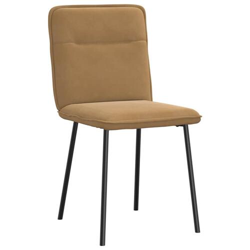 Spisebordsstole 4 stk. velour brun