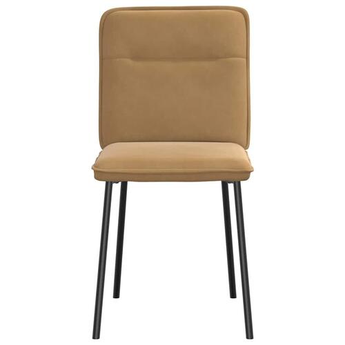 Spisebordsstole 4 stk. velour brun
