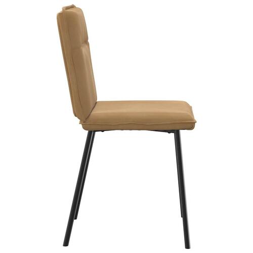 Spisebordsstole 4 stk. velour brun