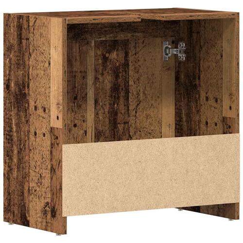 Underskab til håndvask 60x30x60 cm konstrueret træ gammelt træ
