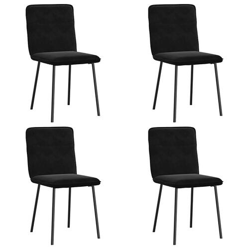 Spisebordsstole 4 stk. velour sort
