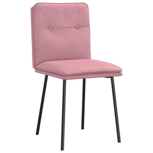 Spisebordsstole 4 stk. velour lyserød