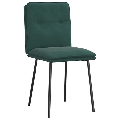 Spisebordsstole 4 stk. velour mørkegrøn