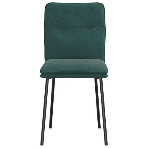 Spisebordsstole 4 stk. velour mørkegrøn