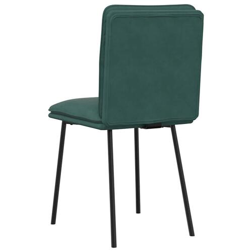 Spisebordsstole 4 stk. velour mørkegrøn