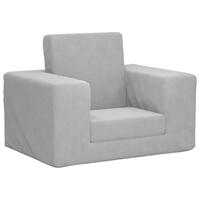Sofaseng til børn blødt plys lysegrå