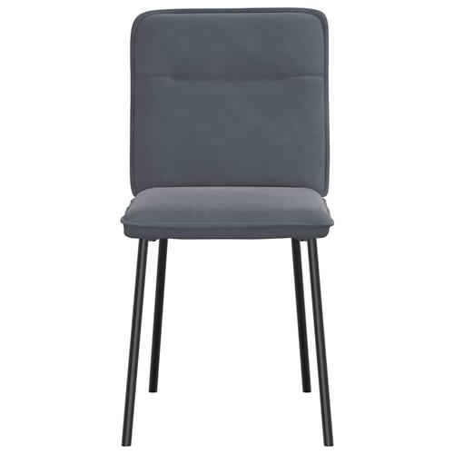 Spisebordsstole 6 stk. velour mørkegrå