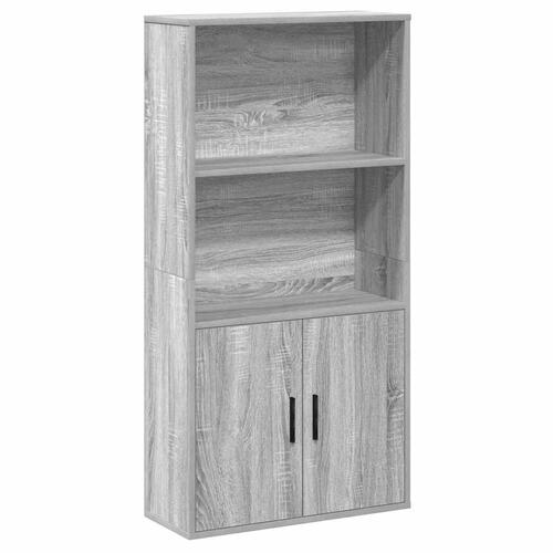 Bogreol 60x24x120 cm konstrueret træ grå sonoma-eg