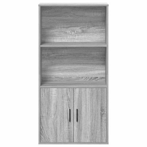 Bogreol 60x24x120 cm konstrueret træ grå sonoma-eg