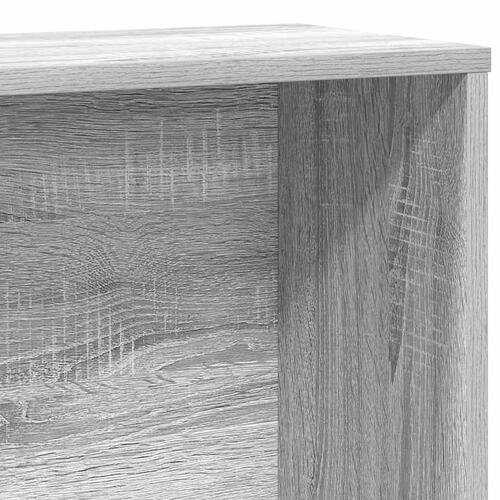 Bogreol 60x24x120 cm konstrueret træ grå sonoma-eg