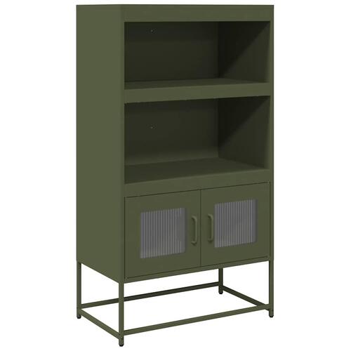 Højskab 68x39x123 cm stål olivengrøn