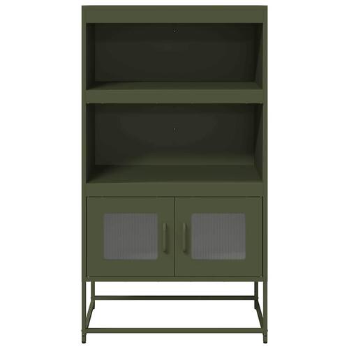 Højskab 68x39x123 cm stål olivengrøn