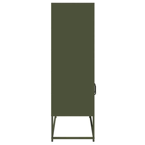 Højskab 68x39x123 cm stål olivengrøn