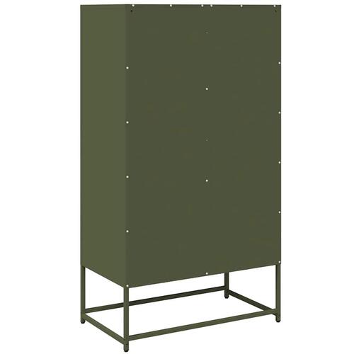 Højskab 68x39x123 cm stål olivengrøn