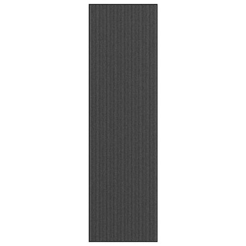 Dørmåtte Stribe Sort og Grå 115x400 cm