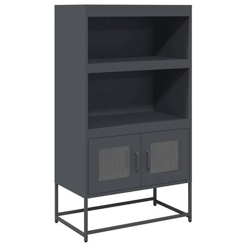 Højskab 68x39x123 cm stål antracitgrå