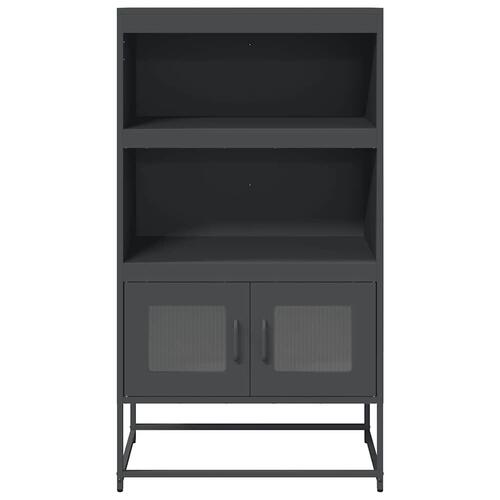 Højskab 68x39x123 cm stål antracitgrå