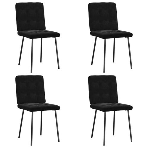 Spisebordsstole 4 stk. velour sort
