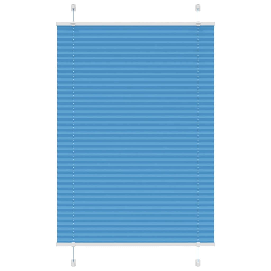 Plisségardin Stofbredde 94,4 Cm Polyester Blå - 100 x 100 cm