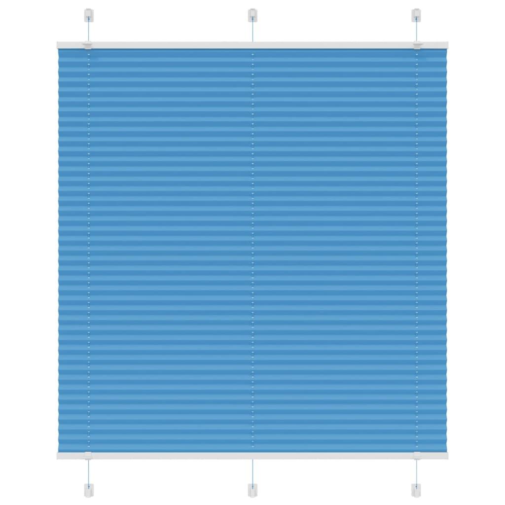 Plisségardin Blå 115x100 cm Stofbredde 114,4 cm Polyester