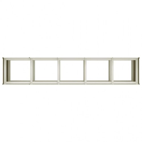 Plantekasse i hvid koldvalset stål - 200 × 40 × 80 cm