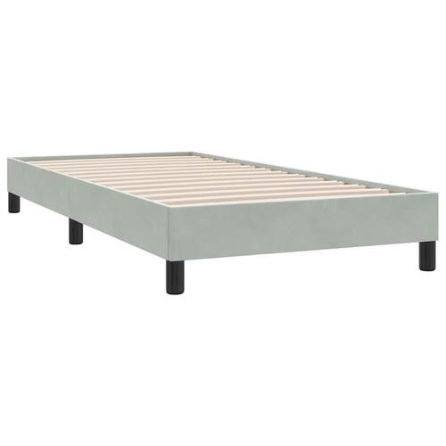 Sengeramme uden madras 90x210 cm fløjl lysegrå