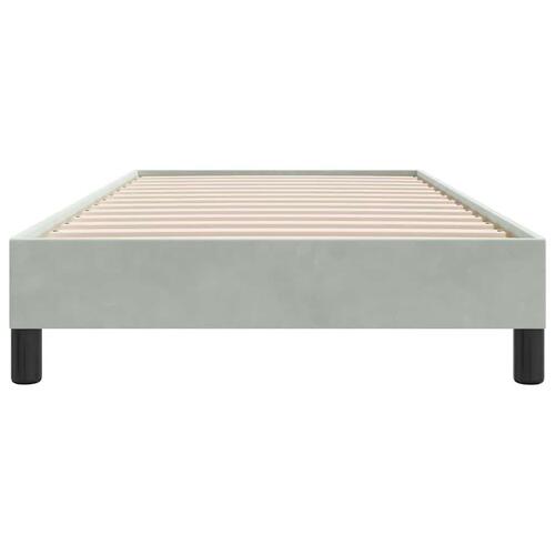 Sengeramme uden madras 90x210 cm fløjl lysegrå