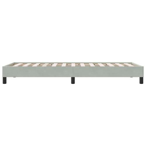 Sengeramme uden madras 90x210 cm fløjl lysegrå