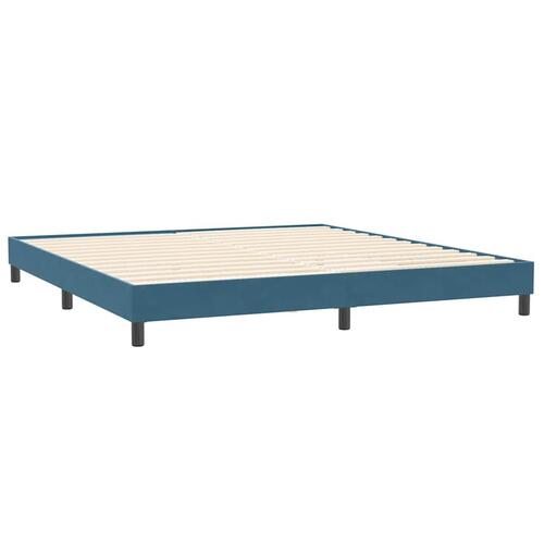 Sengeramme uden madras 200x210 cm fløjl mørkeblå