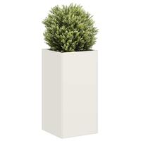 Plantekasse hvid 40x40x80 cm koldvalset stål
