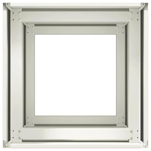 Plantekasse hvid 40x40x80 cm koldvalset stål