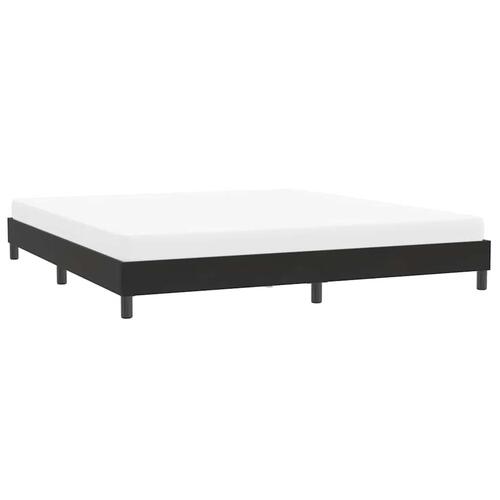Sengeramme uden madras 200x210 cm fløjl sort