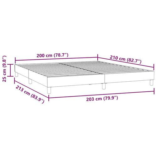 Sengeramme uden madras 200x210 cm fløjl sort