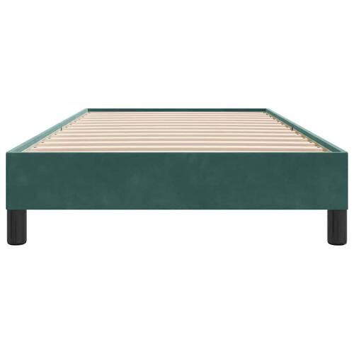 Sengeramme uden madras 90x210 cm fløjl mørkegrøn