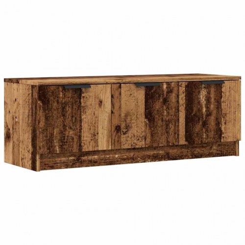 Tv-bord i konstrueret træ - 102×35×36,5 cm, gammelt trælook